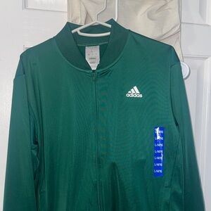Adidas Forest Green Zip-Up Jacket
